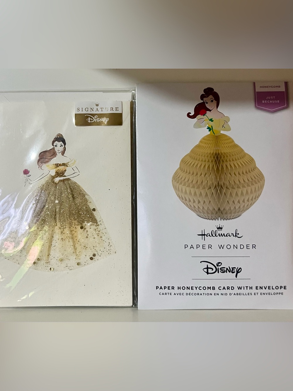 Hallmark Signature Disney Gold Princess Paper Honeycomb Card